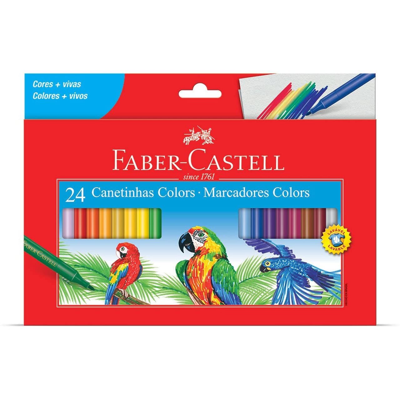 Imagem de Canetinha Hidrográfica Faber Castell 24 cores 